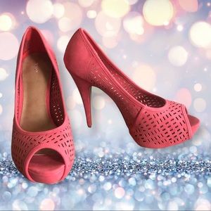 Apt 9 Coral Platform Peep-toe Heels! Size 8